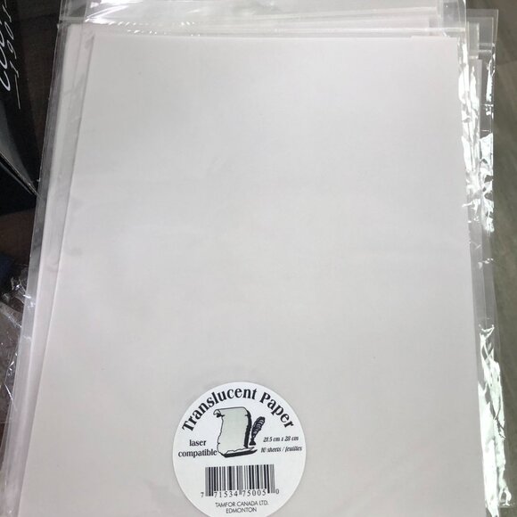 10 Blank Sheets Translucent Velum Paper - Art Crafts, Tracing, Invitations, card - Picture 6 of 6